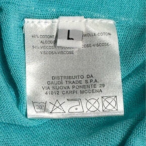 NWT | Gaudi | Long Sleeve Button Cardigan | Blue/White | Large - Picture 9 of 16